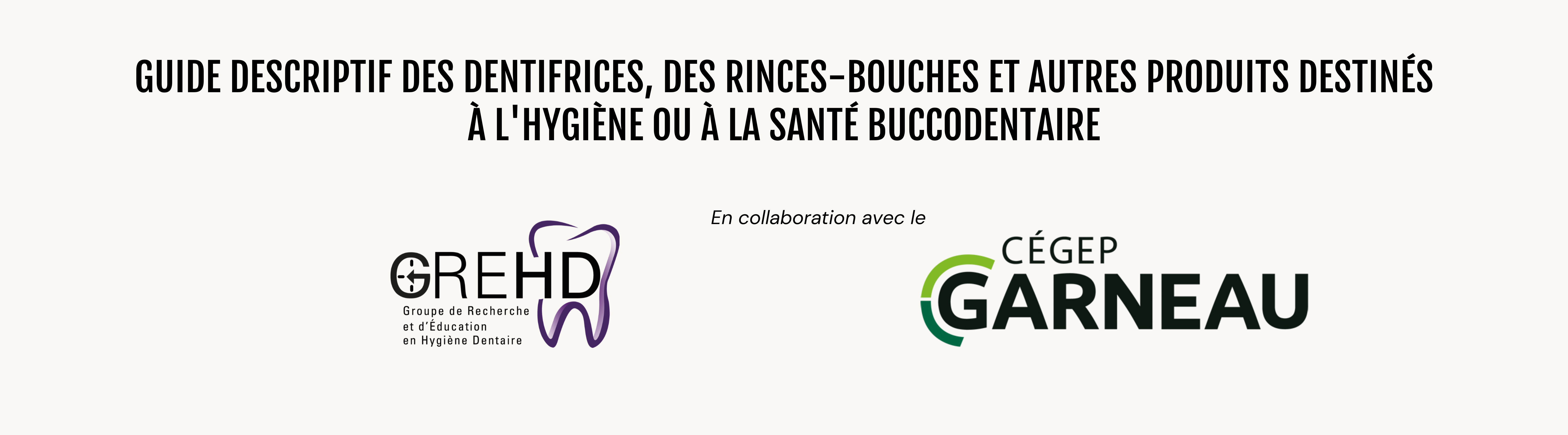 Guide des dentifrices et rince-bouches — GREHD